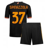 Camiseta AS Roma Leonardo Spinazzola #37 Tercera Equipación Replica 2023-24 para niños mangas cortas (+ Pantalones cortos)